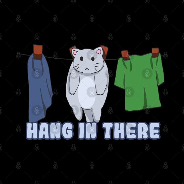 Hang in There - Cat Hanging by Dearly Mu