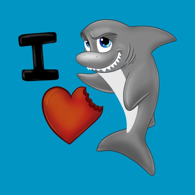 I Love Sharks by Block Blasters