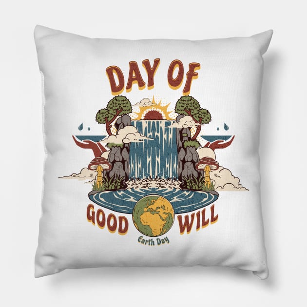 Earth Day | Protect Earth | Day Of Goodwill Pillow by PlayfulPrints