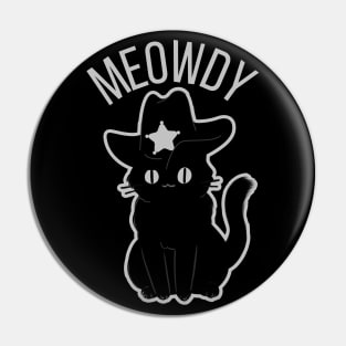 Meowdy Texas Cowboy Cat Pin