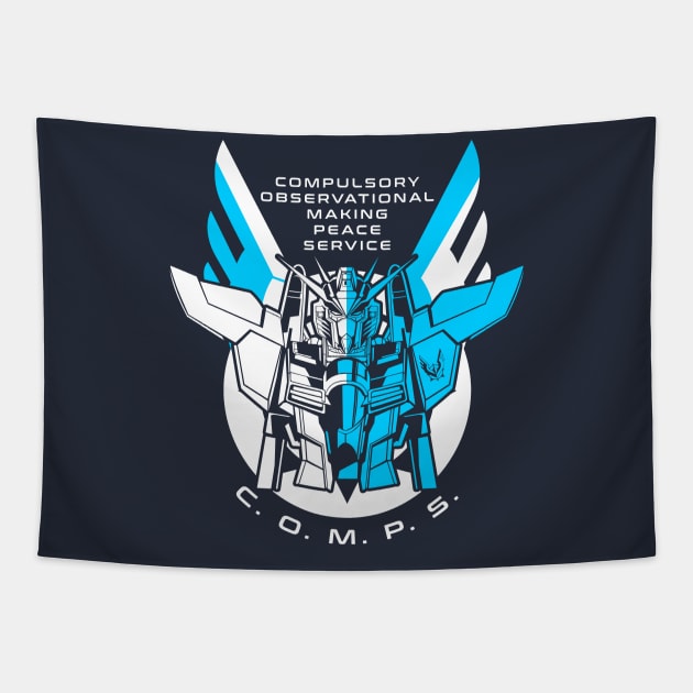 Rising Freedom Gundam Tapestry by titansshirt
