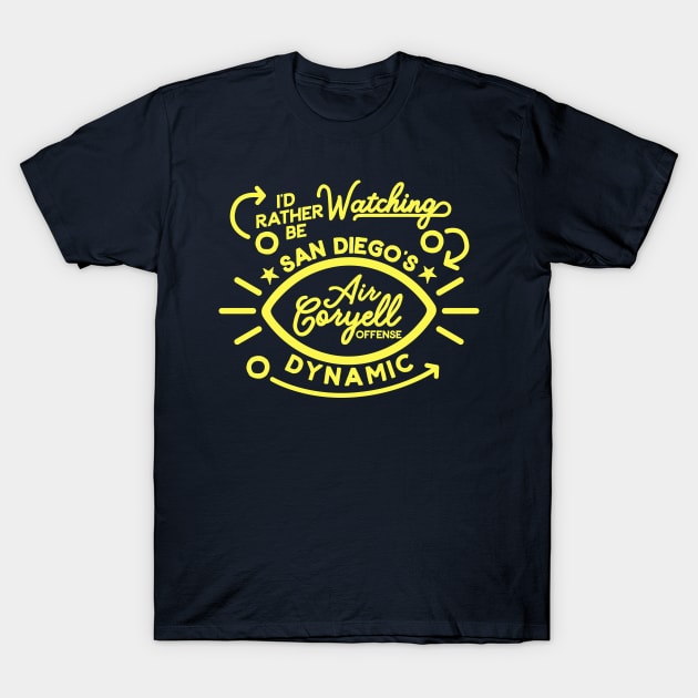 Carl Cordes San Diego Chargers Air Coryell Offense Women's T-Shirt