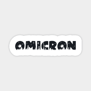 Omicron Cityscape Letters Magnet