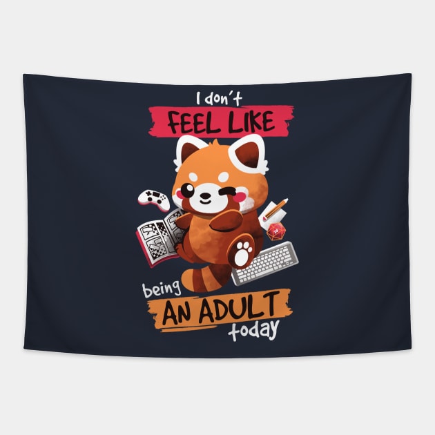 Red panda not adult today Tapestry by NemiMakeit