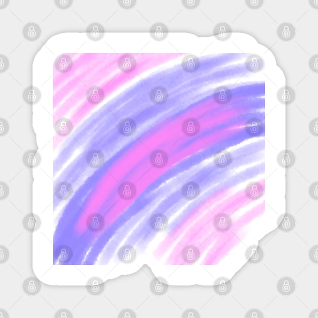 Pink purple watercolor abstract art Magnet by Artistic_st