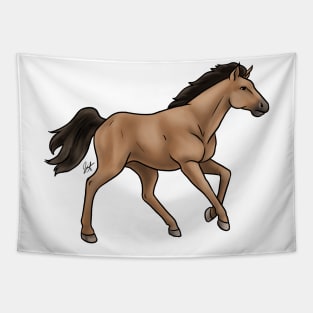 Horse - Mustang - Dun Tapestry