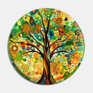 Serenity's Embrace: Discovering Peace within the Tree of Life Mandala Pin