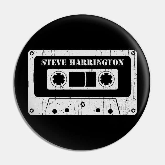 Steve Harrington - Vintage Cassette White Pin by FeelgoodShirt