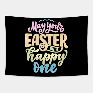 Easter blessings and wishes - may your easter be a happy one quote Tapestry