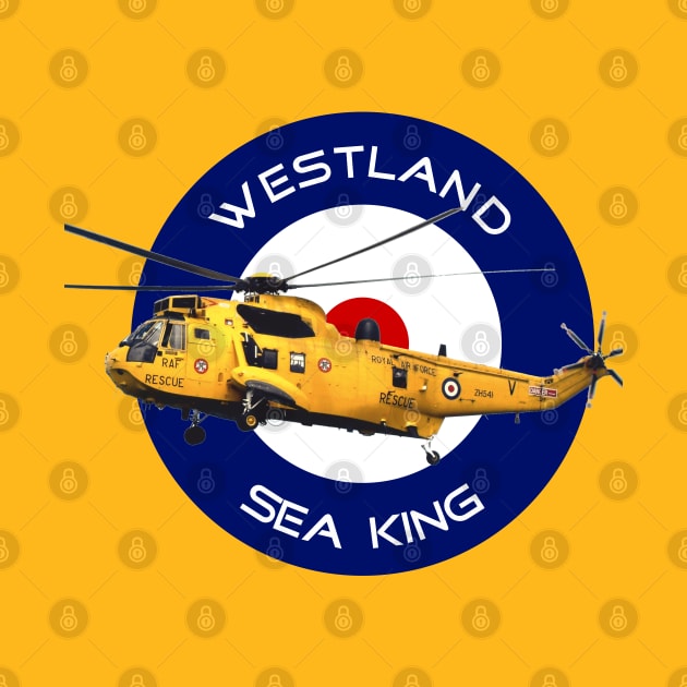 Westland Sea King Search and rescue helicopter in RAF roundel, by AJ techDesigns