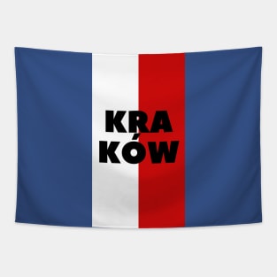 Kraków City in Polish Flag Vertical Tapestry