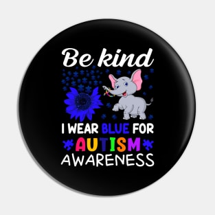 I wear blue for autism awareness Pin
