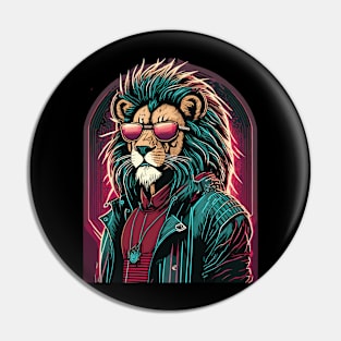 King of the Urban Savanna: Lion's Selfie Adventure Pin