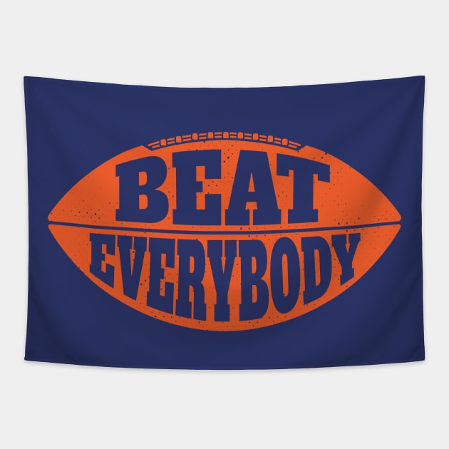 Vintage Beat Everybody Football Gameday // Retro Football B Tapestry by SLAG_Creative