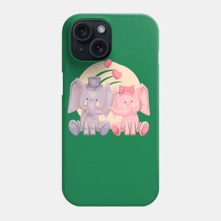 Elephant Cute Couple Phone Case