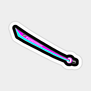 Katana with Blank Text, v. Code Magenta Teal Magnet