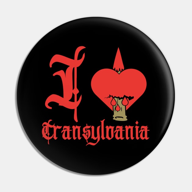 I Heart Transylvania-I Love Transylvania Pin by FullOnNostalgia