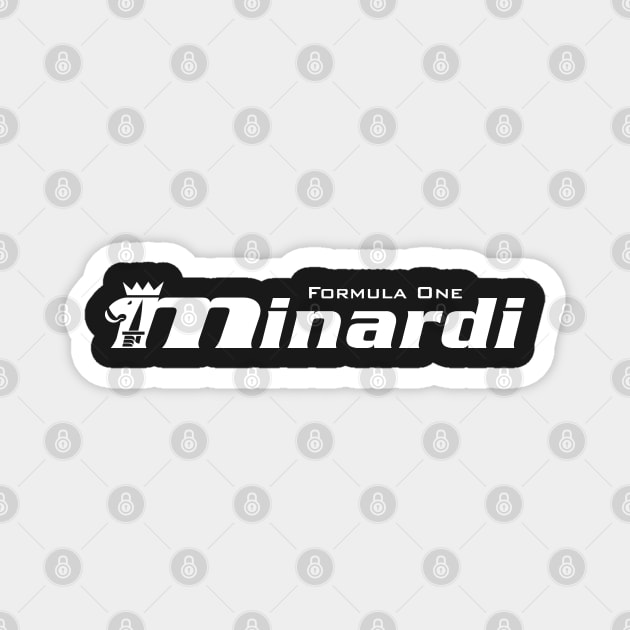 Minardi Formula 1 Team logo - white print Magnet by retropetrol