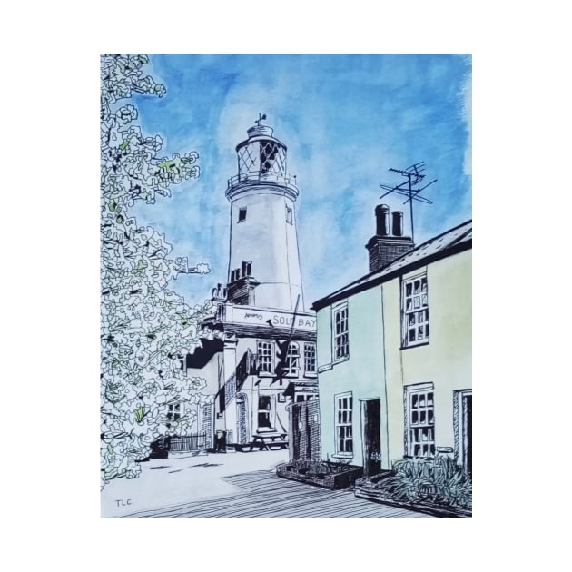 Southwold Lighthouse Watercolour Painting by TomCrittenden