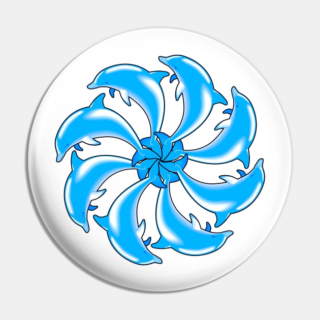 Keep Swimming - Spiral Pin by kidegg1