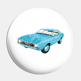 BLUE FORD MUSTANG Pin