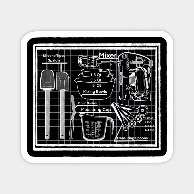 The Baker Blueprint Magnet by Schematic Fanatic