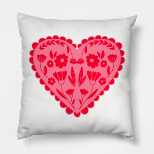 Floral lace heart Pillow