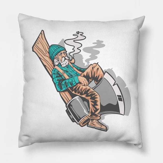 Lumberjack Pillow by phsycartwork