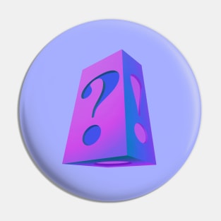 Purple Punctuation  Cube Pin