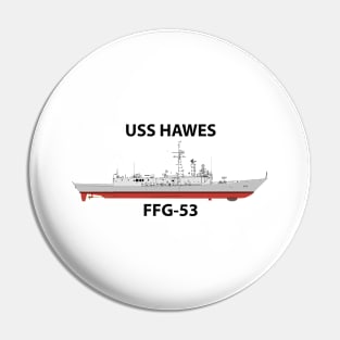 USS HAWES - FFG-53 OH PERRY CLASS Pin