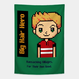 Big Hair Video Game Hero Tapestry