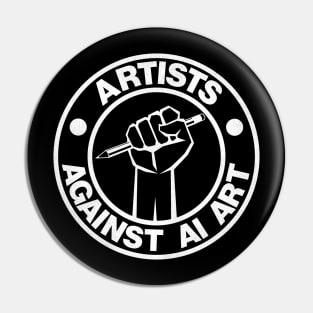 Artists Against AI Art Pin