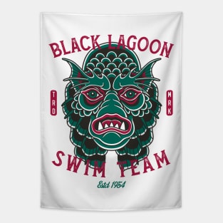 Black Lagoon Swim Team - Vintage Traditional Tattoo - Horror Tapestry