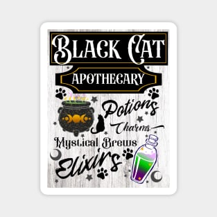 Black Cat Apothecary - Spooky - Halloween Magnet