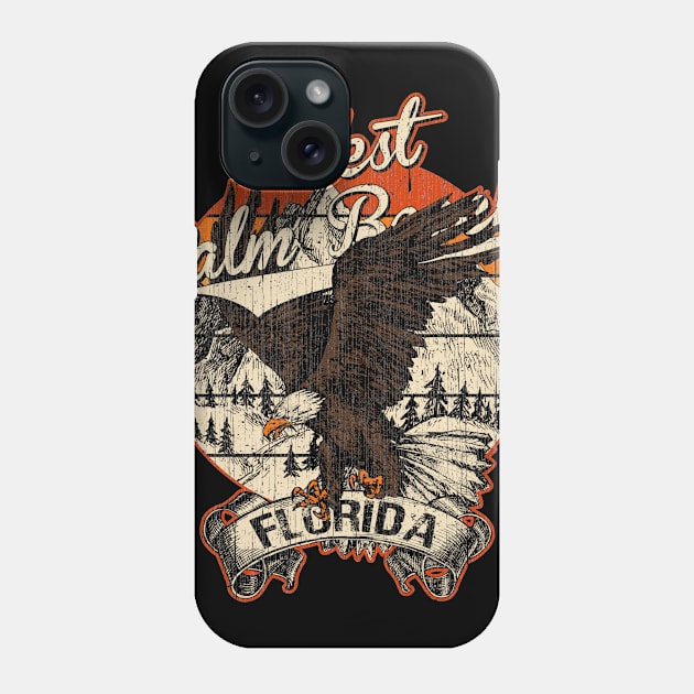 West Palm Beach Florida Bald Eagle Retro Vintage Aesthetic Phone Case by aavejudo