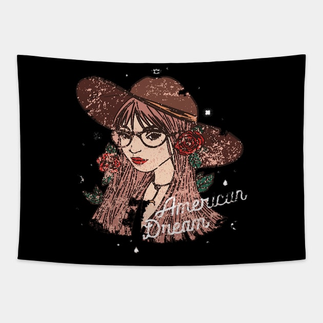 American Dream Girl Tapestry by eufritz