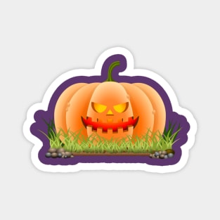 Bad Halloween Pumpkin Magnet