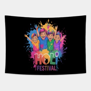 Happy Holi Festival India Hindu Tapestry
