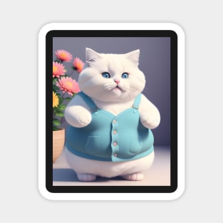 Chubby cat - Modern digital art Magnet