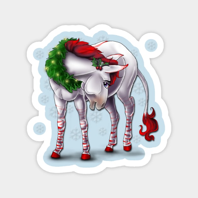 Peppermint Donkey Magnet by Unicornarama