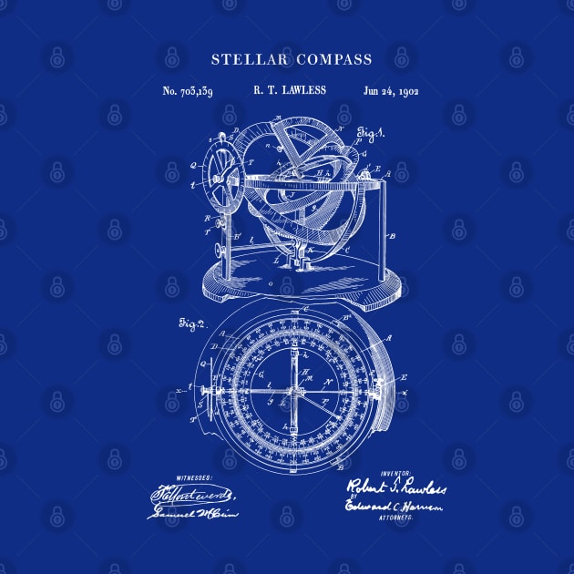 Stellar Compass 1902 Patent Invention by MadebyDesign