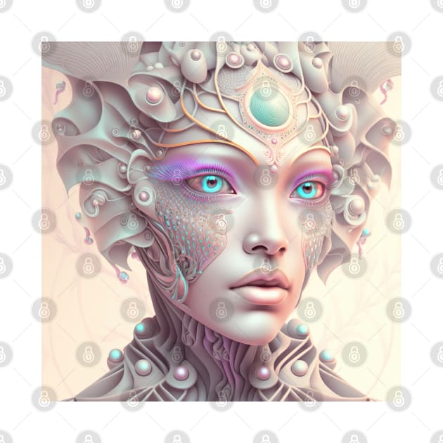 Portrait in Pastel Colors of A Fractal Robot by daniel4510