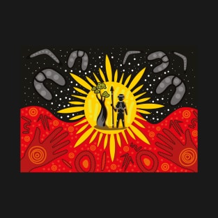 Australian Aboriginal Art Flag T-Shirt