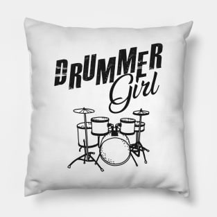 Drummer Girl Pillow