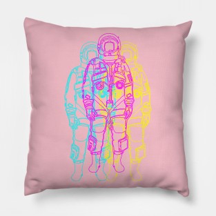 Cyan Magenta Yellow Outline Basic Flight Suit Pillow