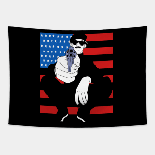 Black Panther Party American Flag 1966 Tapestry