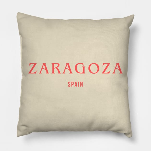 Zaragoza Spain Pillow by yourstruly