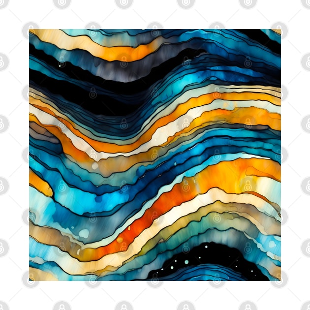 Alcohol ink waves pattern by craftydesigns