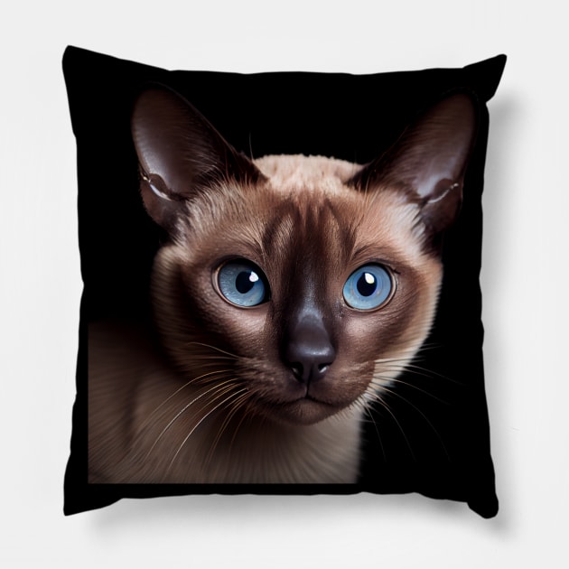 Tonkinese Cat - A Sweet Gift Idea For All Cat Lovers And Cat Moms Pillow by PD-Store