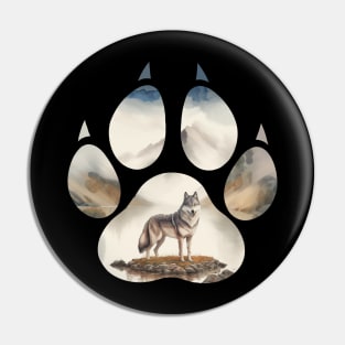 Wolf art, outdoor, mountain, canine dog paw print, animals lovers, wolf lovers Pin